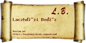 Laczházi Boáz névjegykártya
