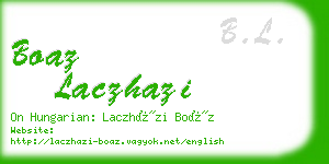 boaz laczhazi business card